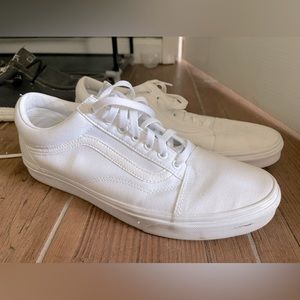 All white mens Vans